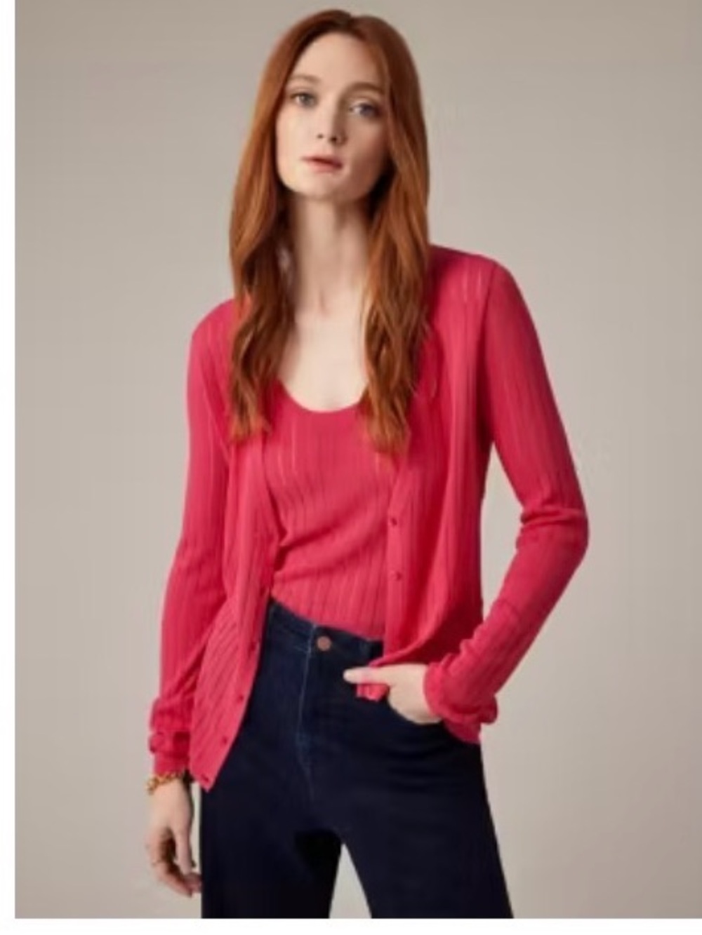 Hudson north fuchsia pink button front jacket- size s